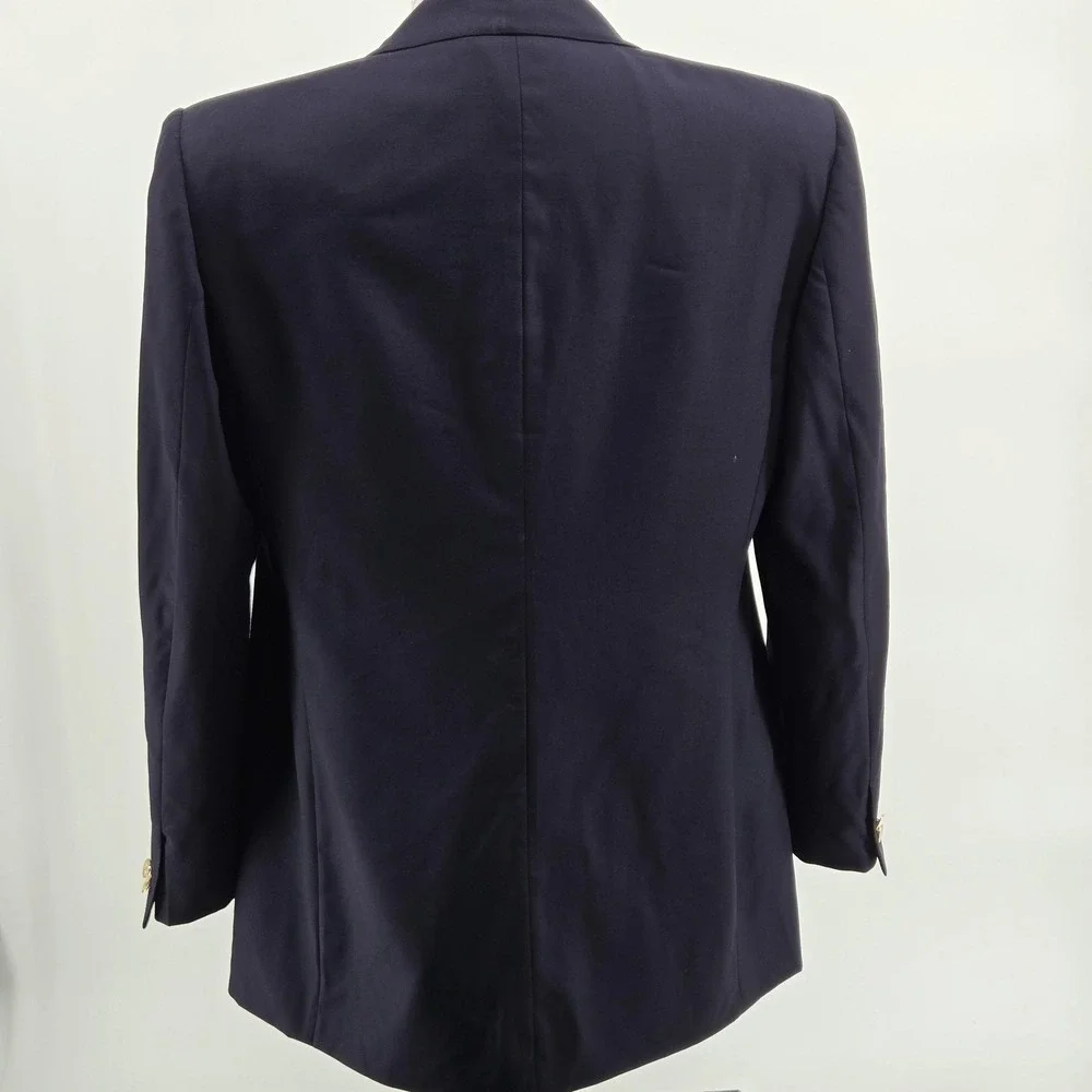 Vintage Burberrys IT 48 Blue Wool Blazer 2 Button Made in Italy Mens Sport‎ Coat